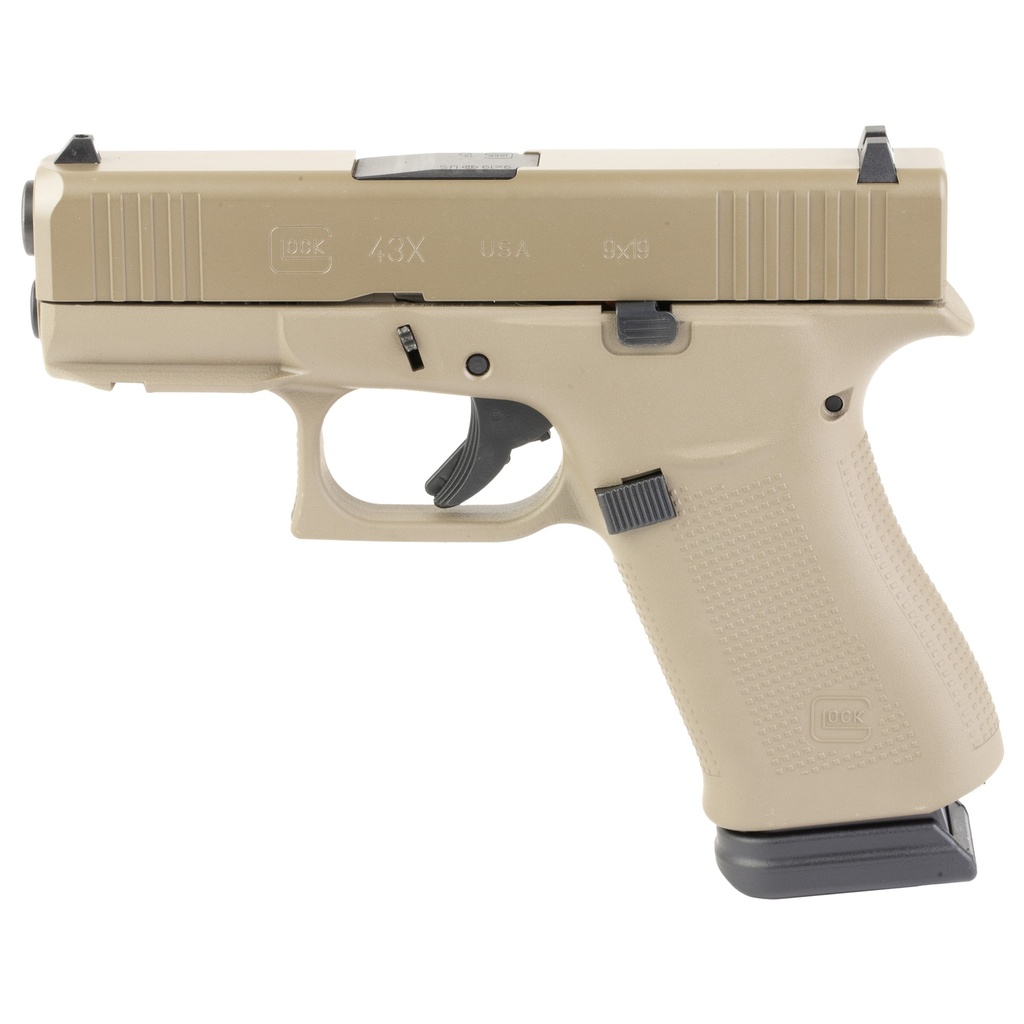 GLOCK 43X 9MM 15RD FS FDE