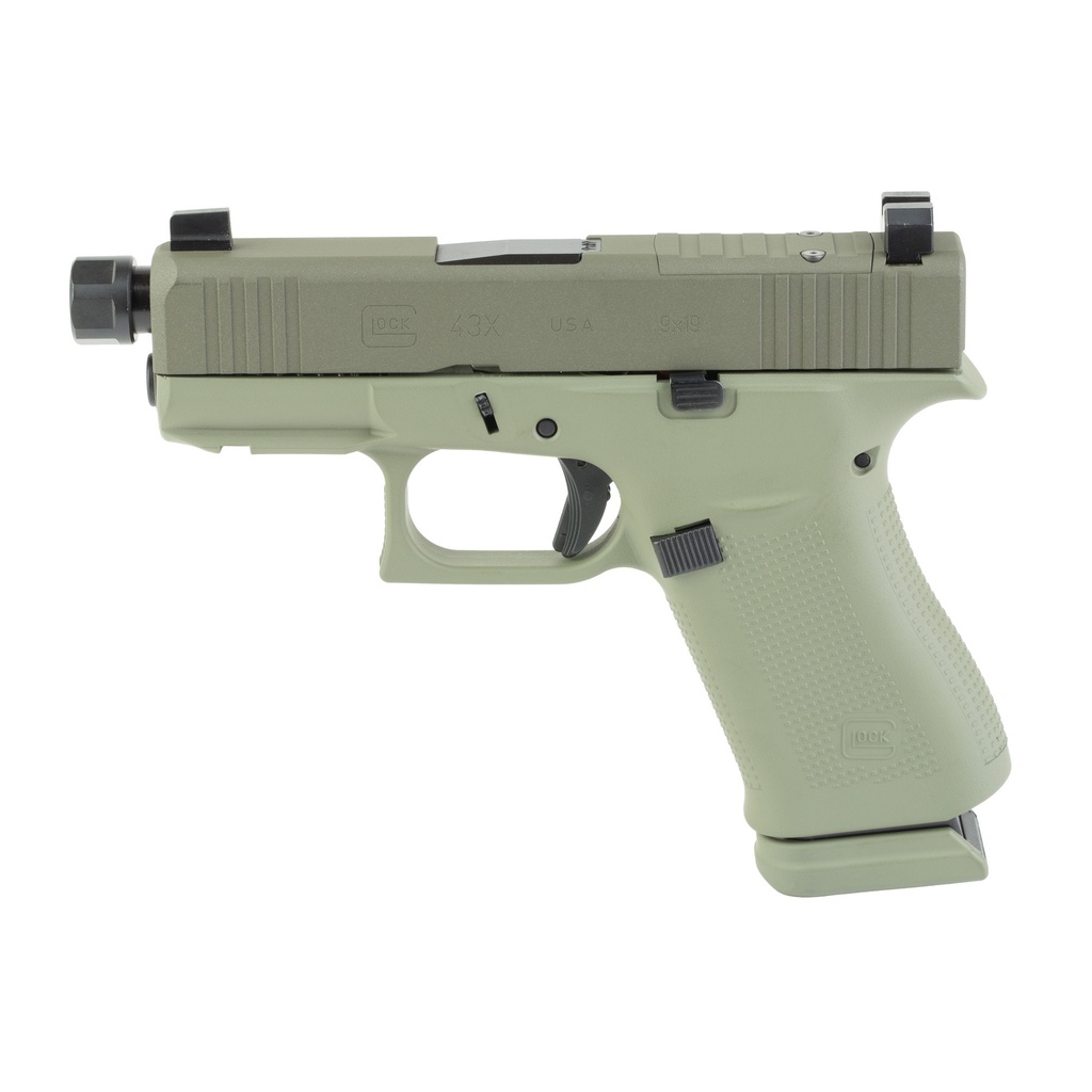 GLOCK 43X 9MM 15RD FS GRN DEBO TB