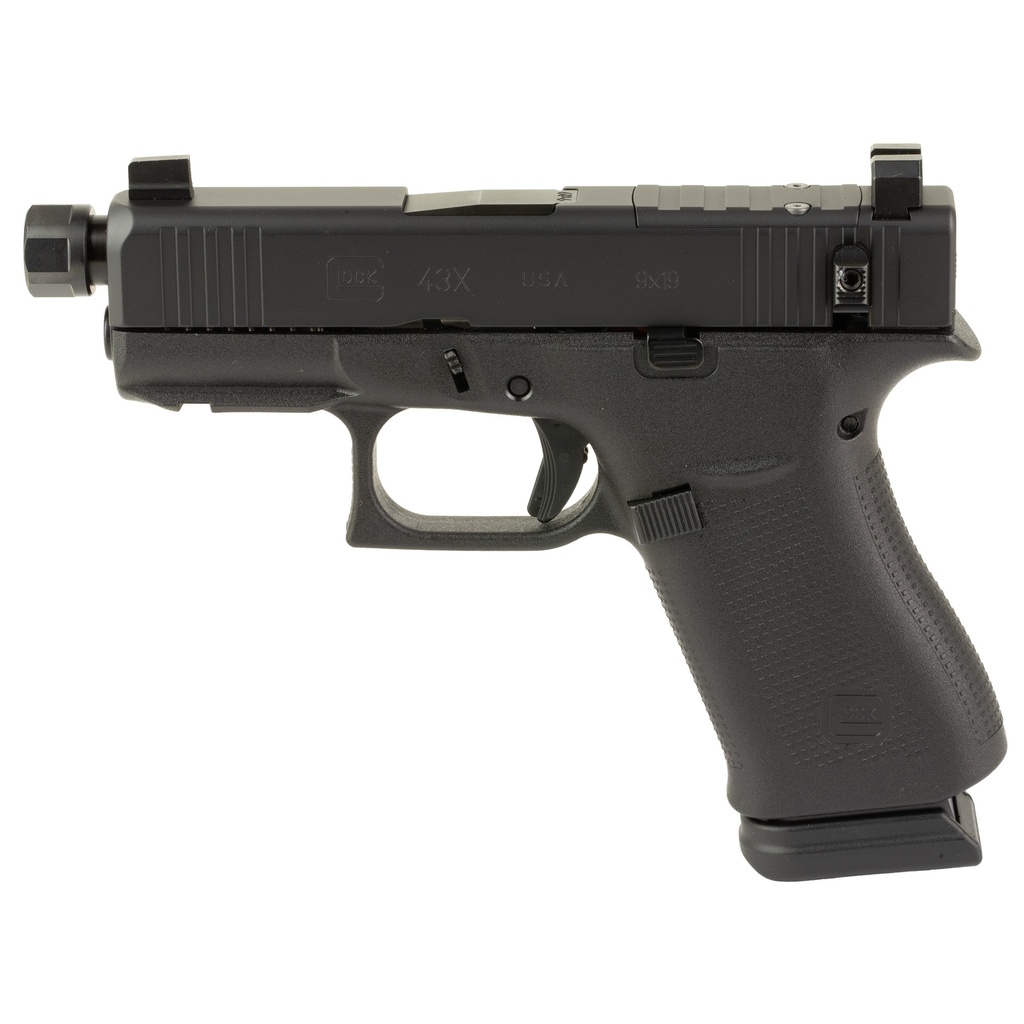 GLOCK 43X 9MM 15RD 3.92" THREADED BARREL HP BLACK