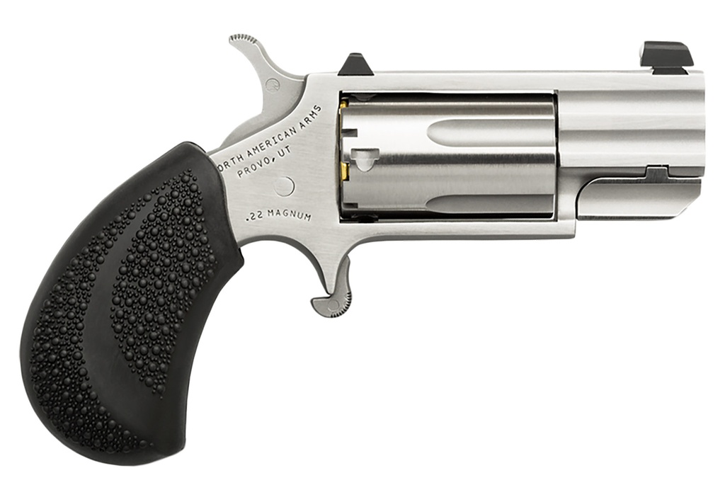 North American Arms PUG 22MAG REV 1" SS WHITE DOT