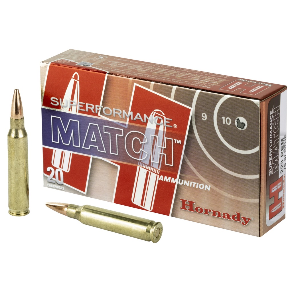 Hornady HRNDY SF 223REM 75GR BTHP MTC 20/200