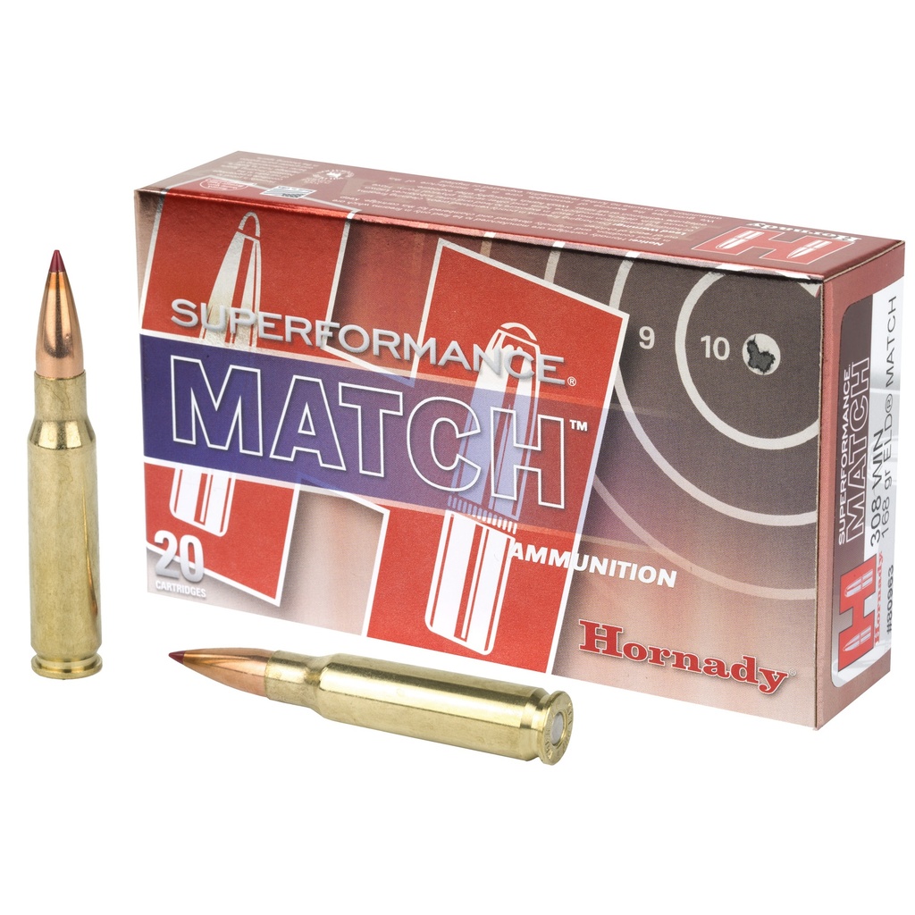 Hornady HRNDY SPF MT 308WIN 168GR ELD 20/200