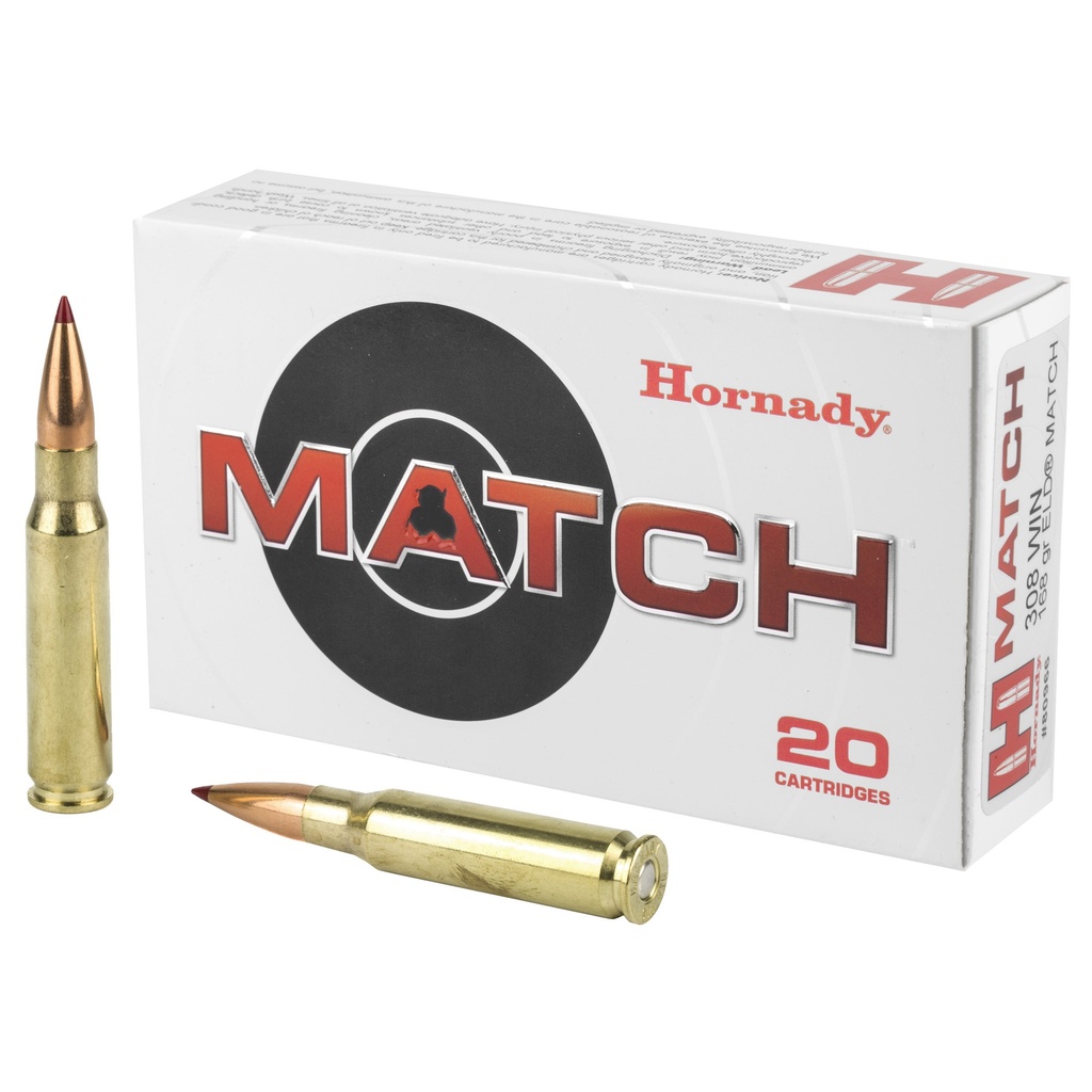 Hornady HRNDY 308WIN 168GR ELD-M 20/200