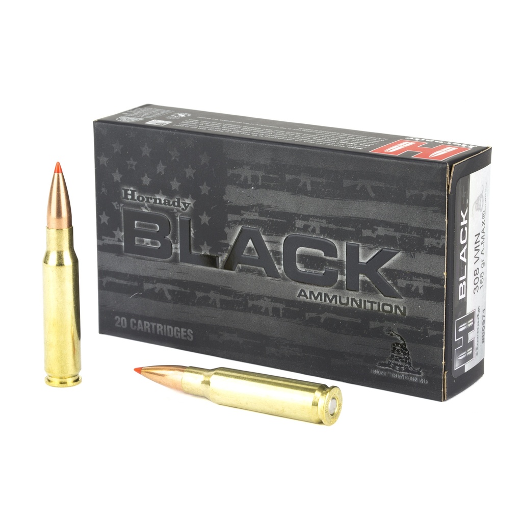 Hornady HRNDY BLACK 308WIN 168GR ELDM 20/200