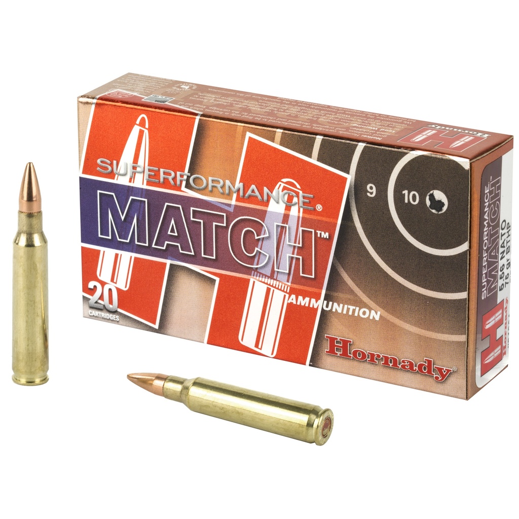 Hornady HRNDY SF 556NATO 75GR BTHP MT 20/200