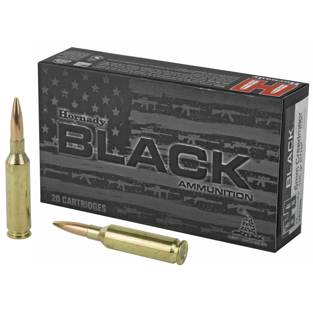 Hornady HRNDY 6MM CM 105GR BTHP BLACK 20/200