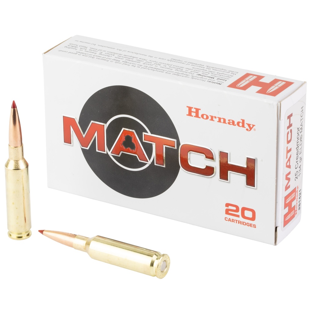 Hornady HRNDY MATCH 25CM 134GR ELDM 20/200