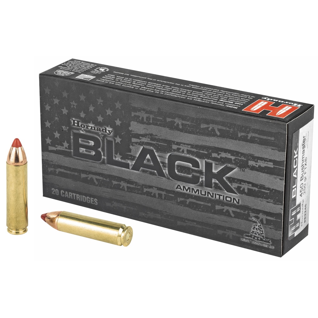 Hornady HRNDY BLACK 450BUSH 250GR FTX 20/200