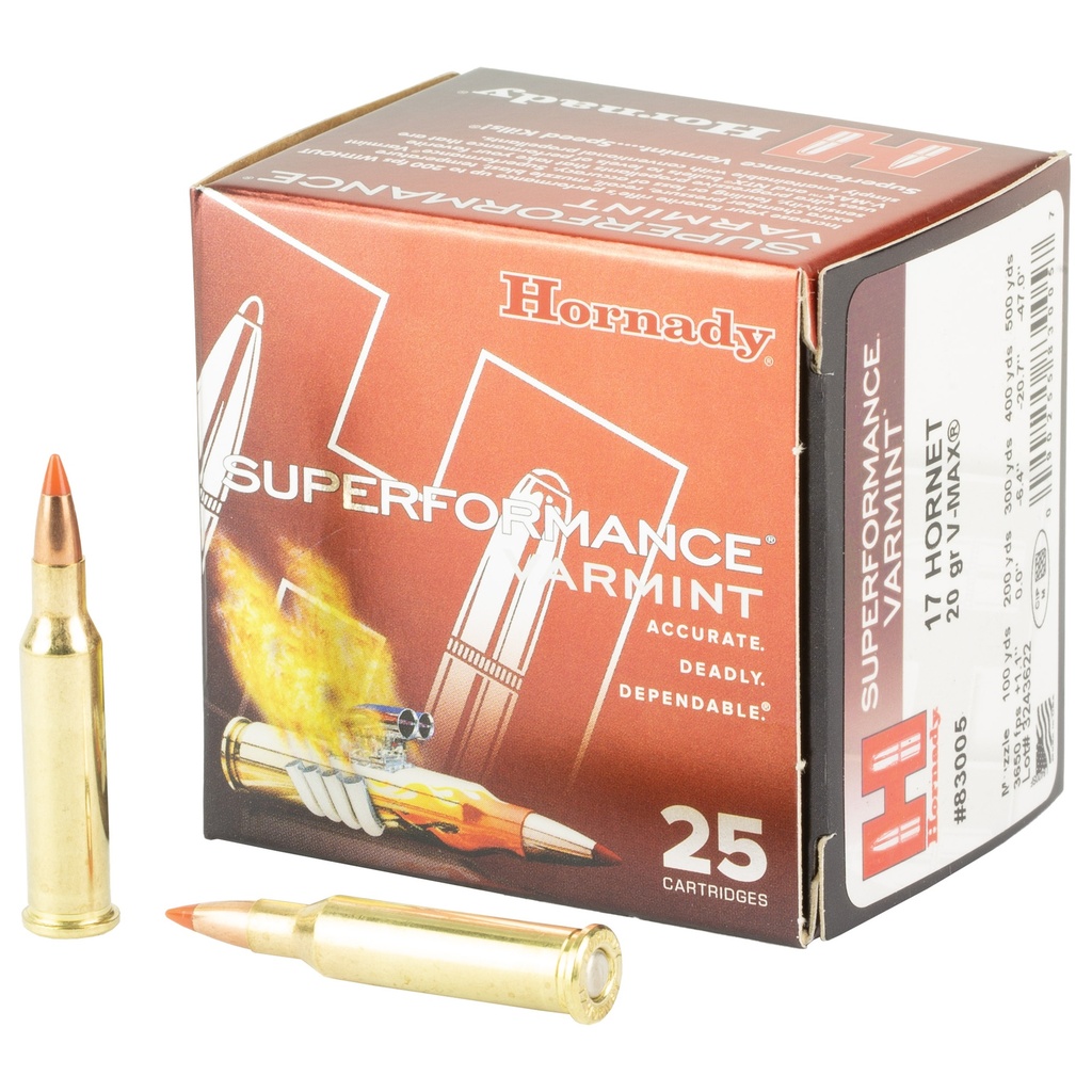Hornady HRNDY SF 17HRN 20GR V-MAX 25/250