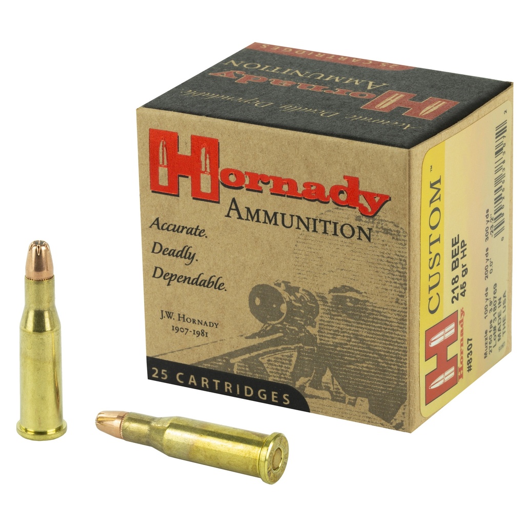 Hornady HRNDY 218 BEE 45GR HP 25/250
