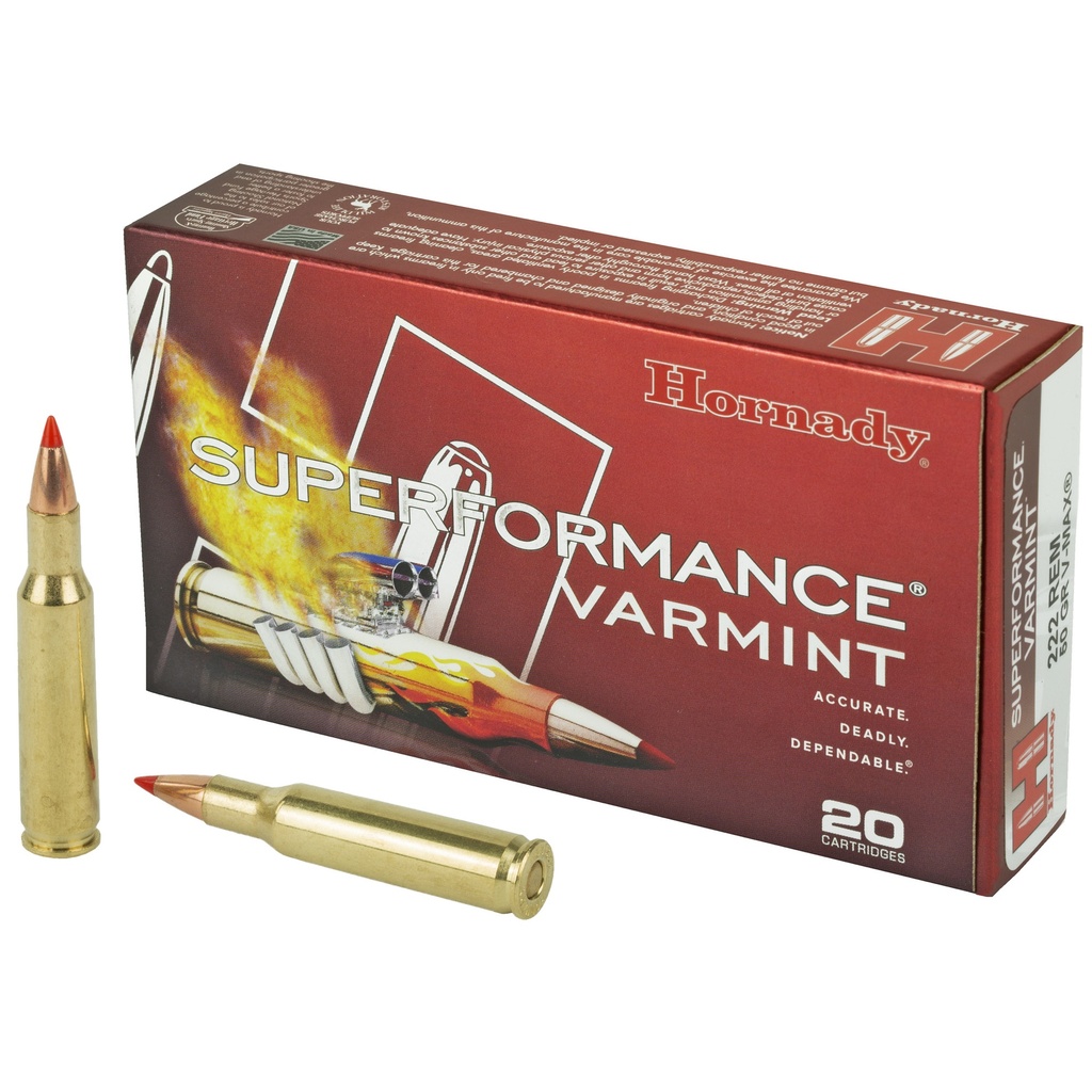 Hornady HRNDY SF 222REM 50GR V-MAX 20/200