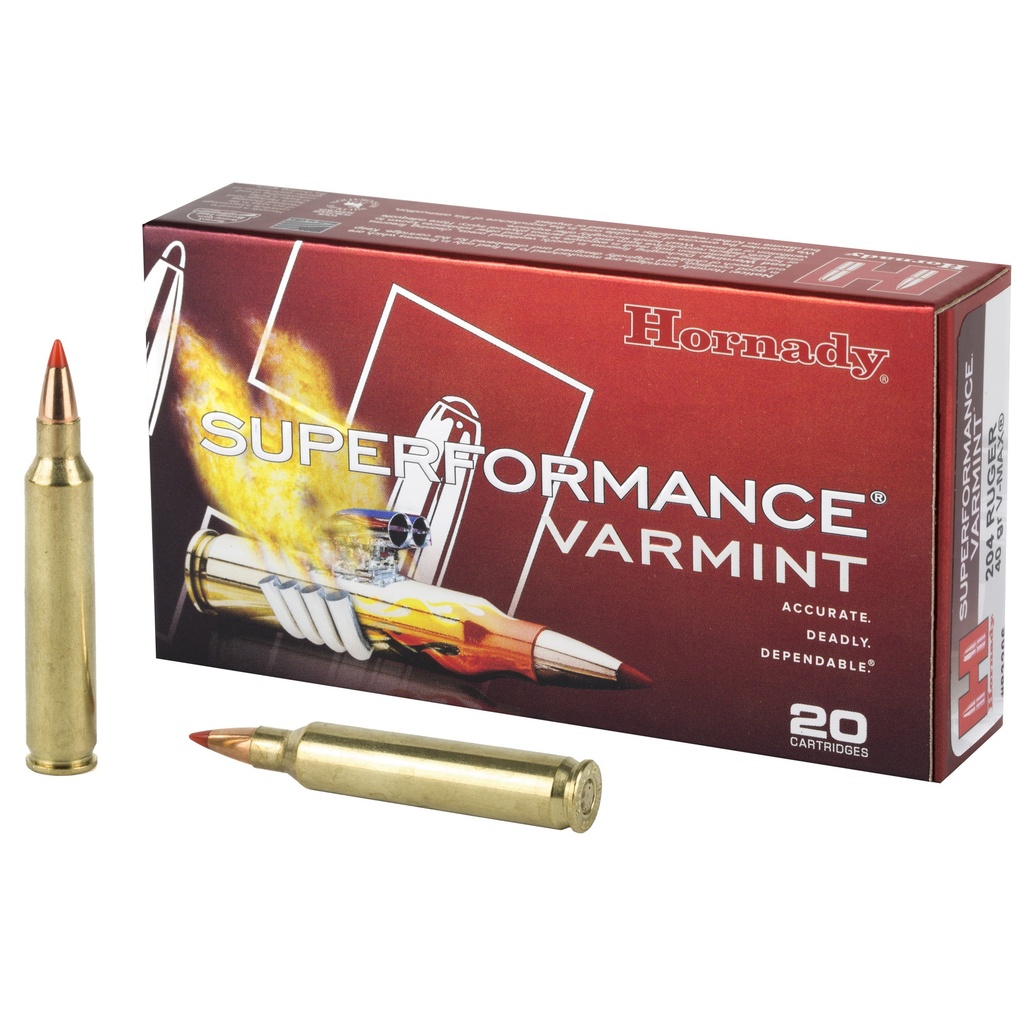 Hornady HRNDY SF 204RUG 40GR V-MAX 20/200