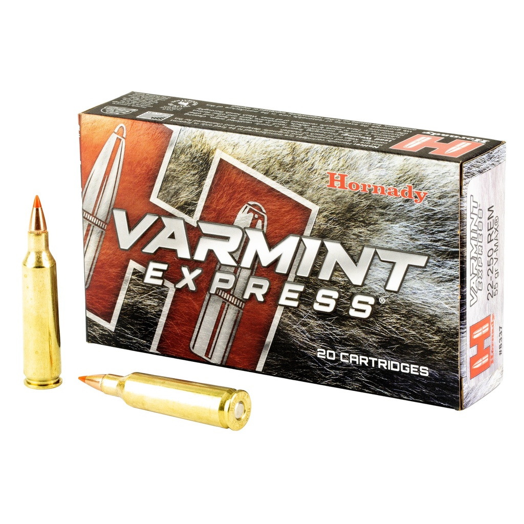 Hornady HRNDY 22-250  55GR VMAX 20/200