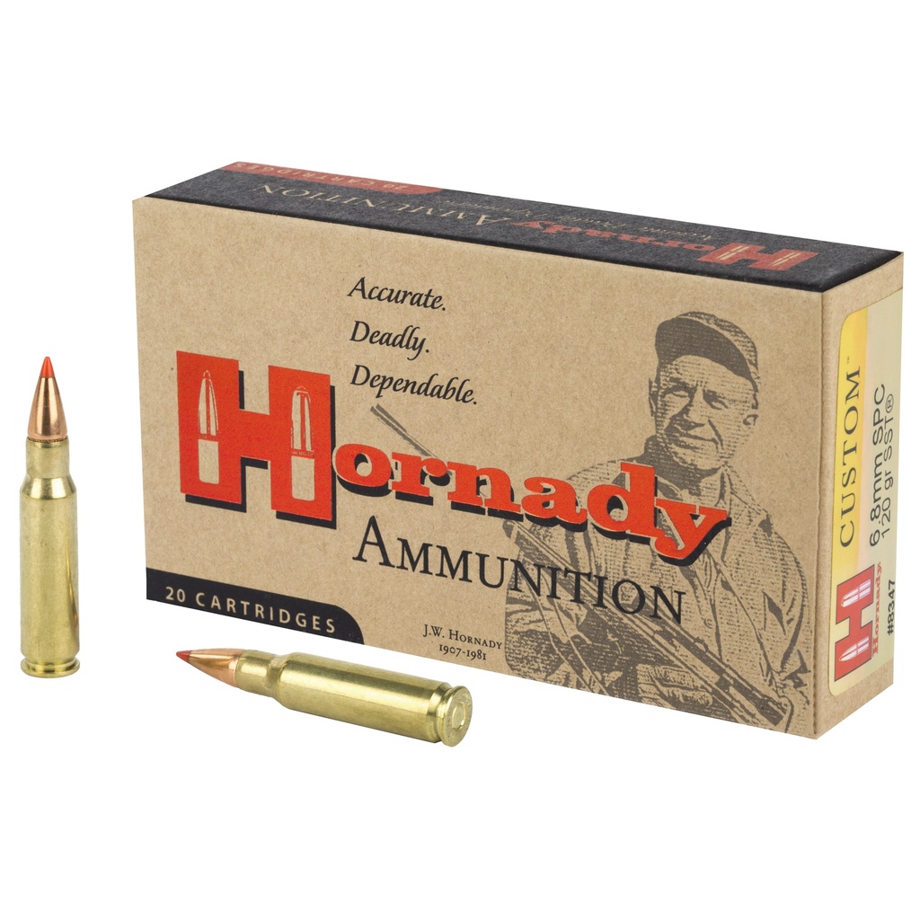 Hornady HRNDY 6.8MM SPC 120GR SST 20/200