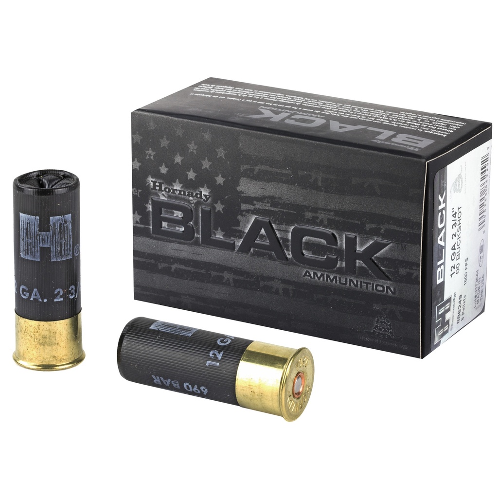 Hornady HRNDY BLACK 12GA 2.75" 00 10/100