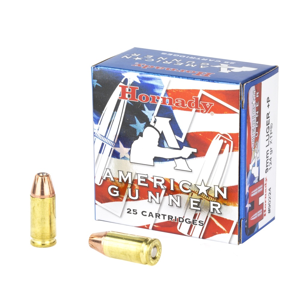 Hornady HRNDY AG 9MM+P 124GR XTP 25/250