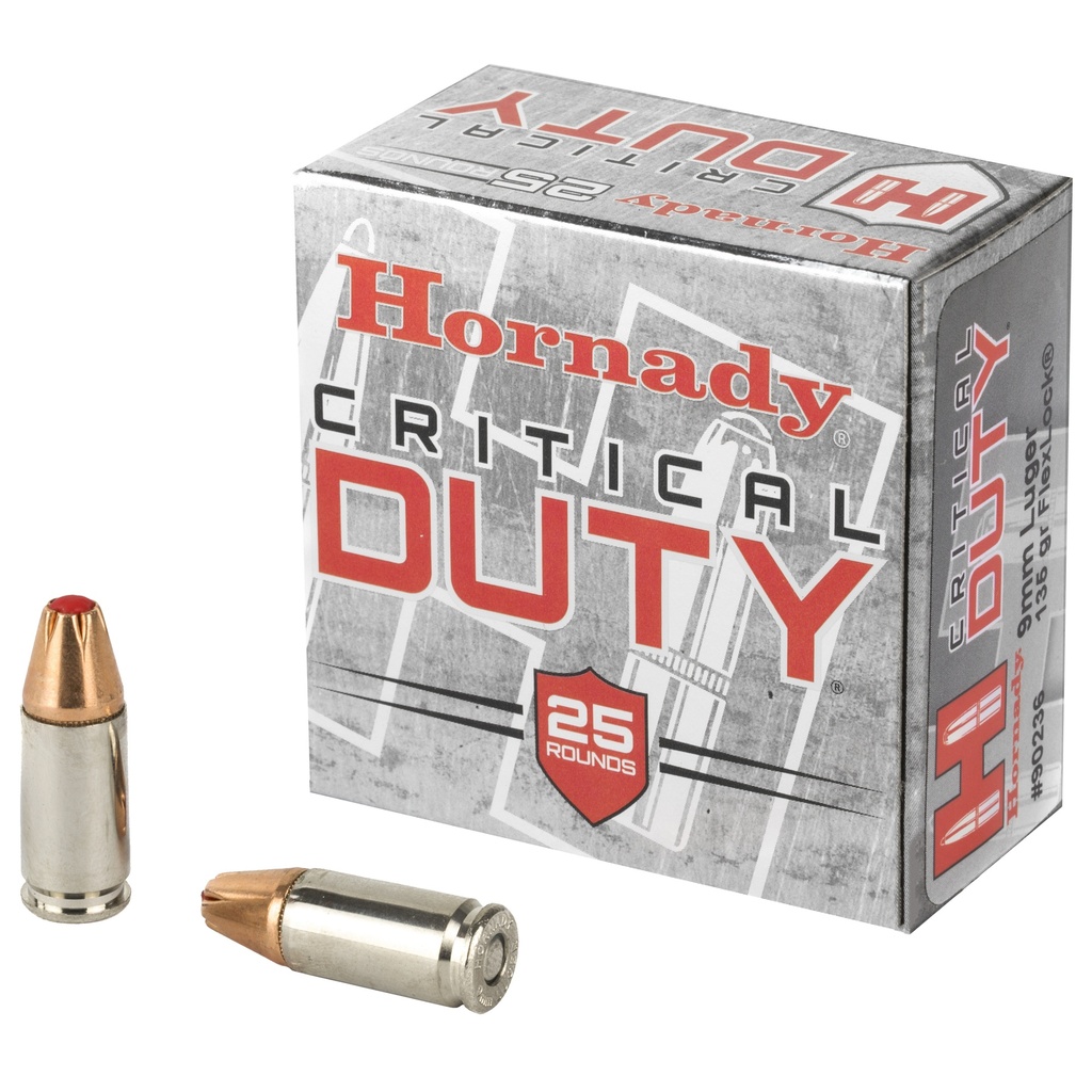 Hornady HRNDY 9MM 135GR CRT DUTY 25/250