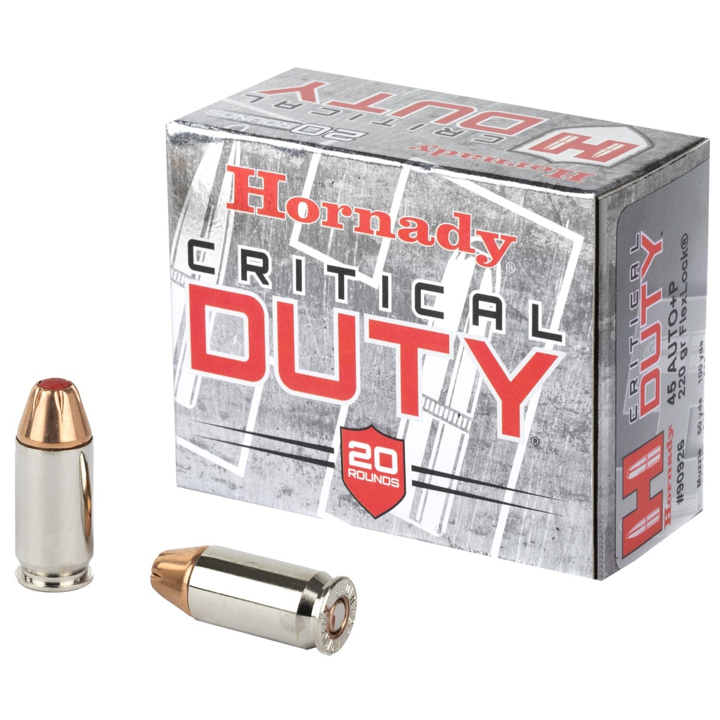 Hornady HRNDY 45ACP +P 220GR CRT DUTY 20/200