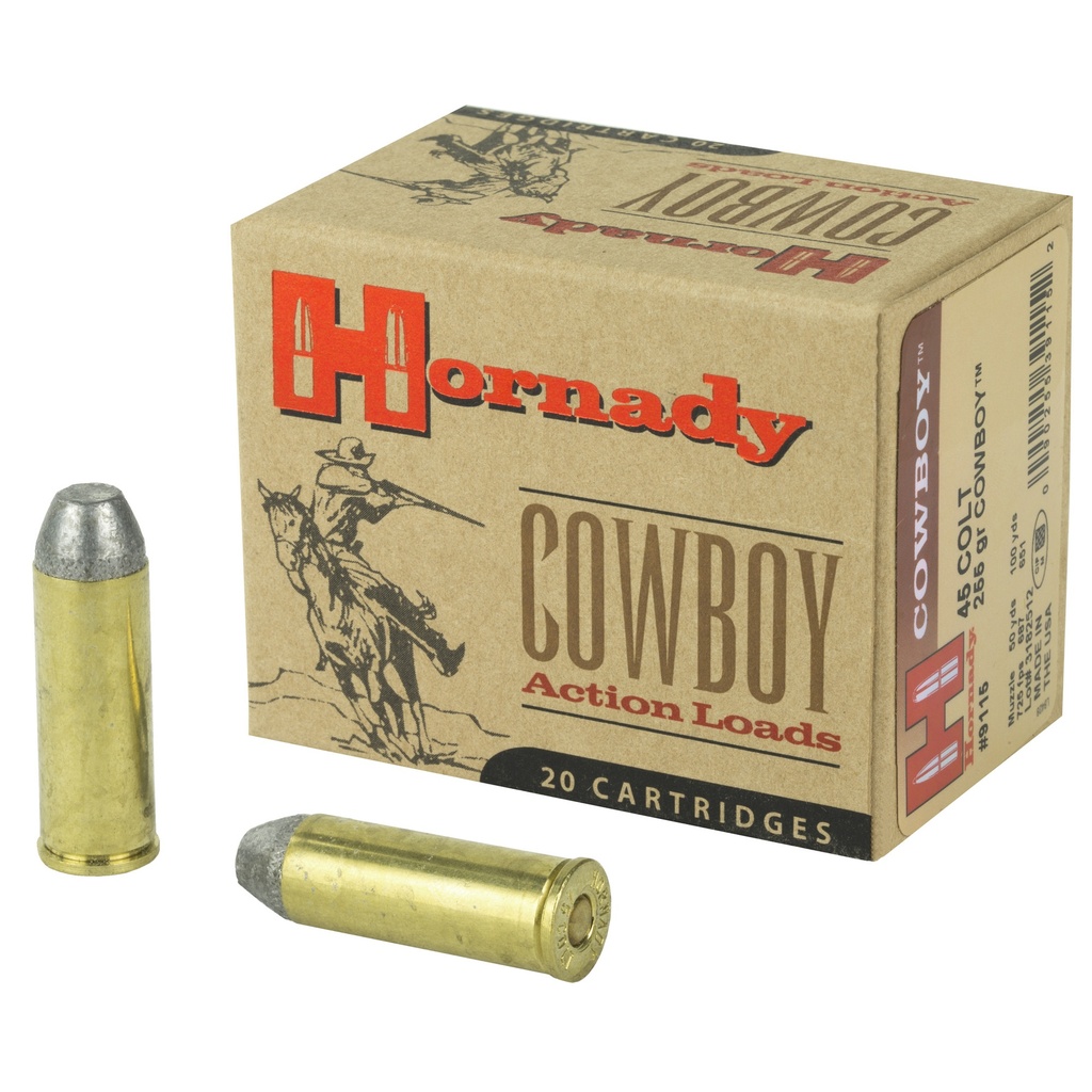 Hornady HRNDY CWBY 45 COLT LFN 255GR 20/200