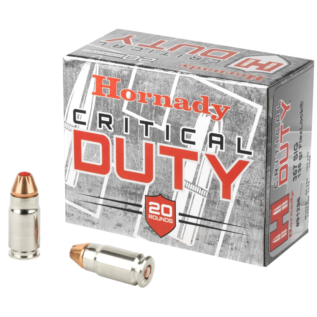 Hornady HRNDY 357SIG 135GR CRT DUTY 20/200