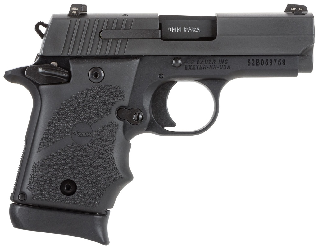 SIG SAUER P938 9MM NITRON BLACK RUBER AMBI