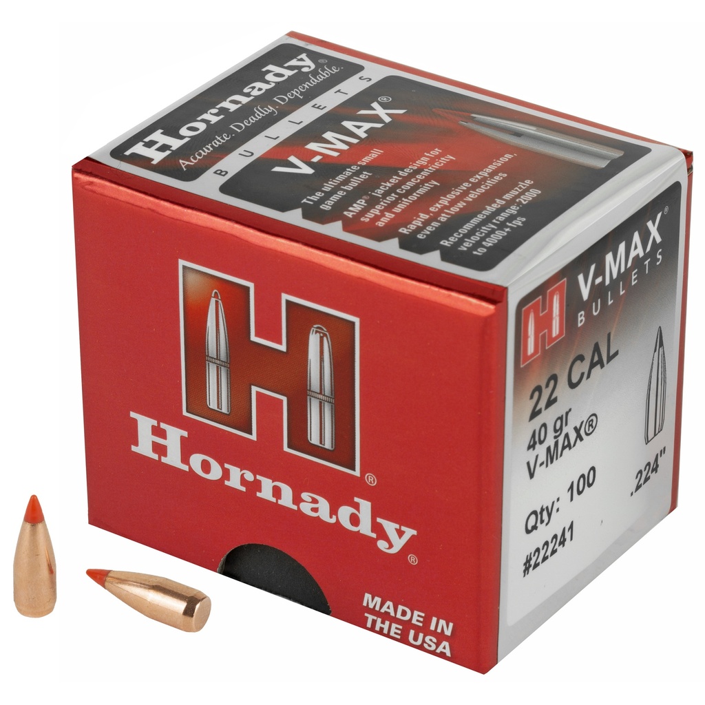 Hornady HRNDY V-MAX 22 CAL .224 40GR 100CT
