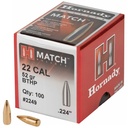 Hornady HRNDY MATCH 22CAL .224 52GR 100CT