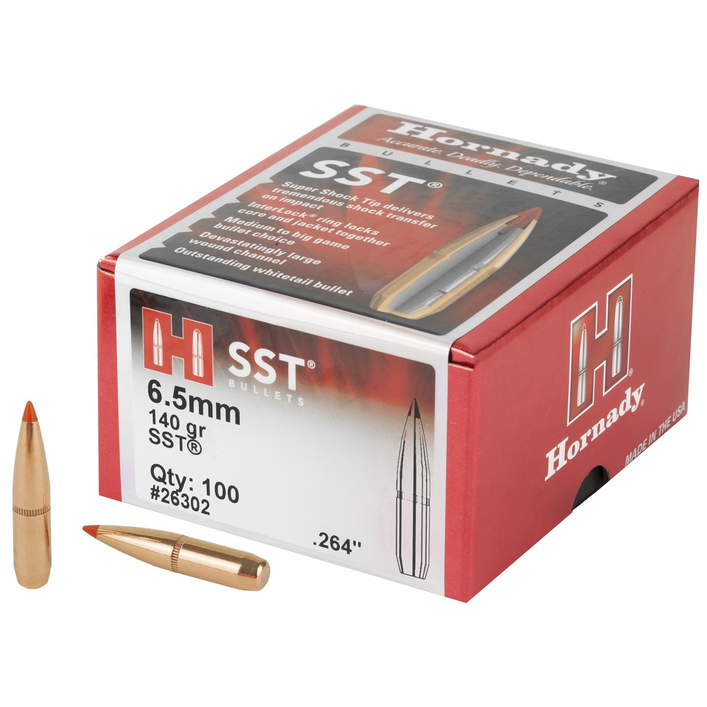 Hornady HRNDY SST 6.5MM .264 140GR 100CT