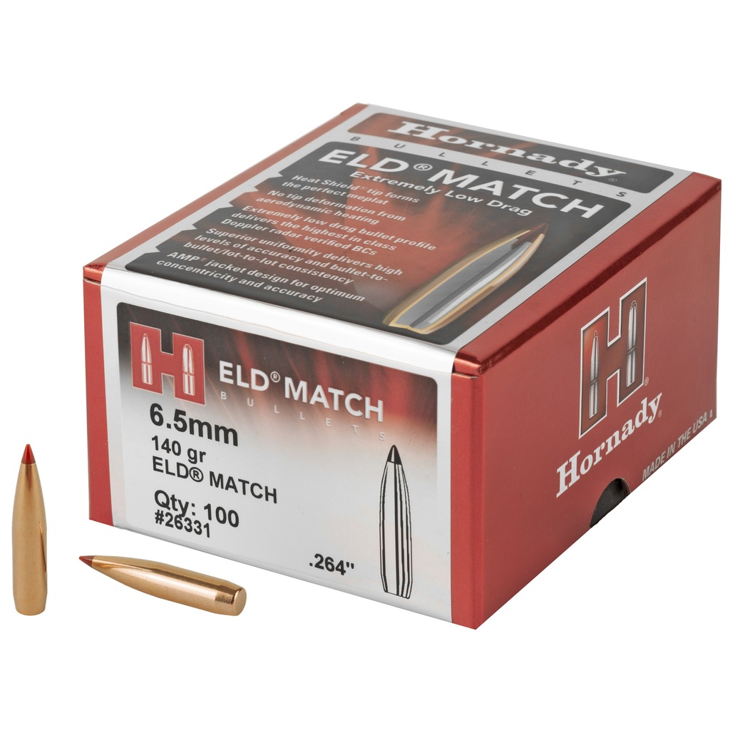 Hornady HRNDY ELD-M 6.5MM .264 140GR 100CT