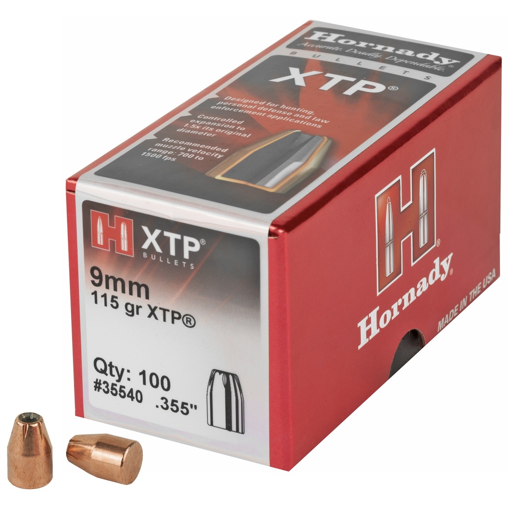 Hornady HRNDY XTP 9MM .355 115GR 100CT