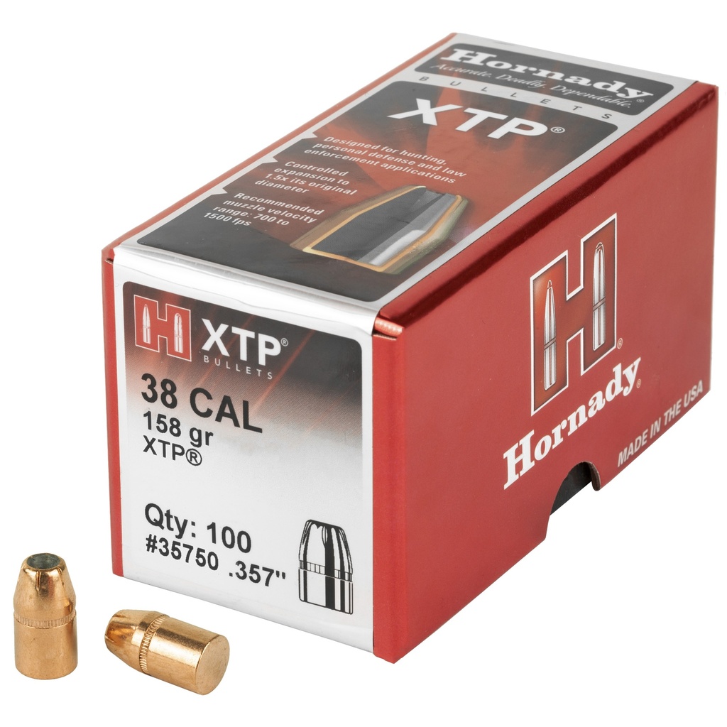 Hornady HRNDY XTP 38CAL .357 158GR 100CT