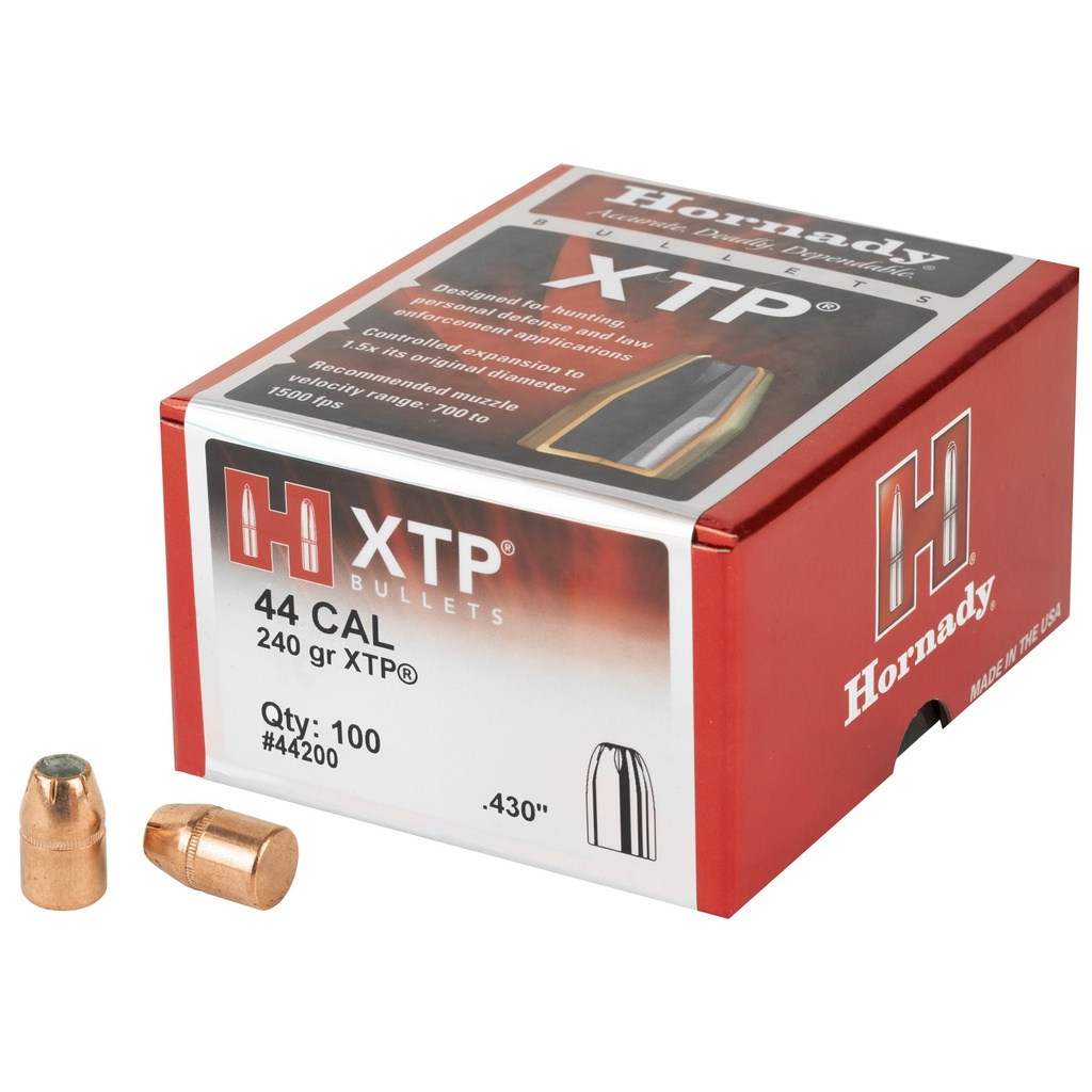Hornady HRNDY XTP 44CAL .430 240GR 100CT