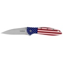 KERSHAW LEEK 3" USA FLAG/SILVER