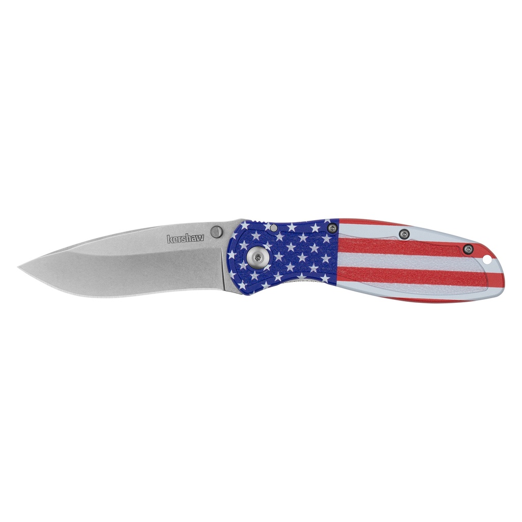 KERSHAW BLUR USA FLAG 3.4" RD/WHITE/BL