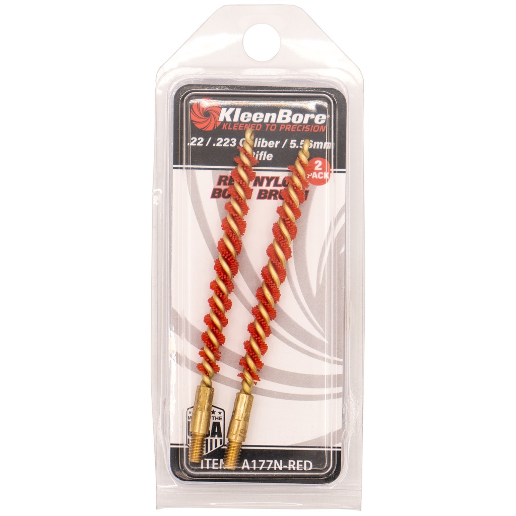 Kleen-Bore KLEEN BR .223/556 RED BRUSH 2PK