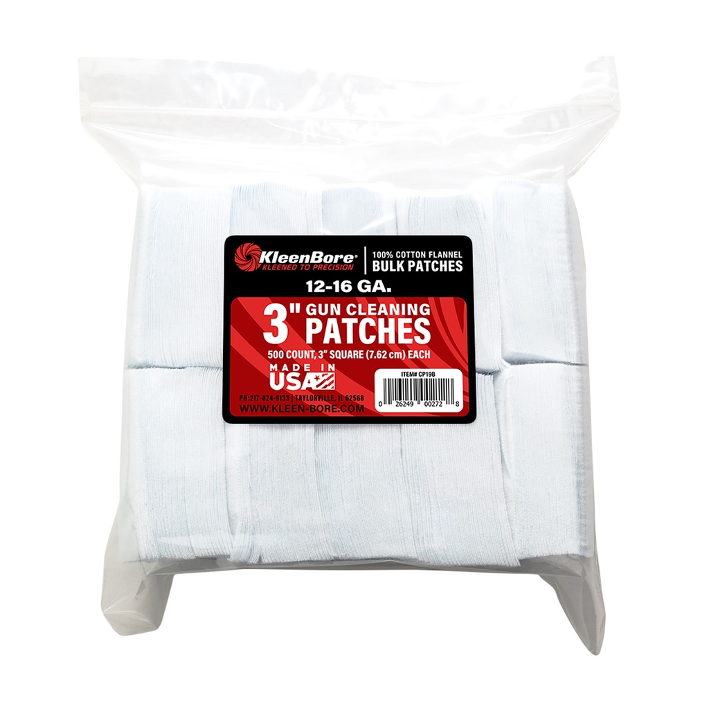Kleen-Bore KLEEN BR SPR PATCH 12-16GA 500PK