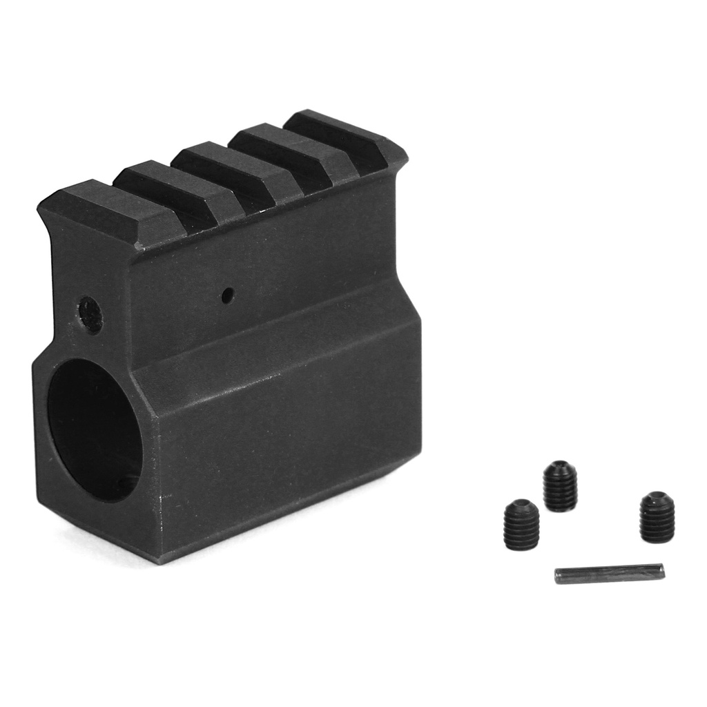 LBE .750 GAS BLOCK W/RAIL BLACK