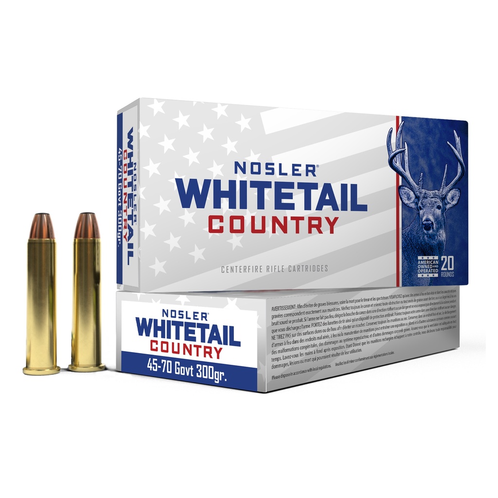 NOSLER 45-70 GOVT 300GR SW 20/200