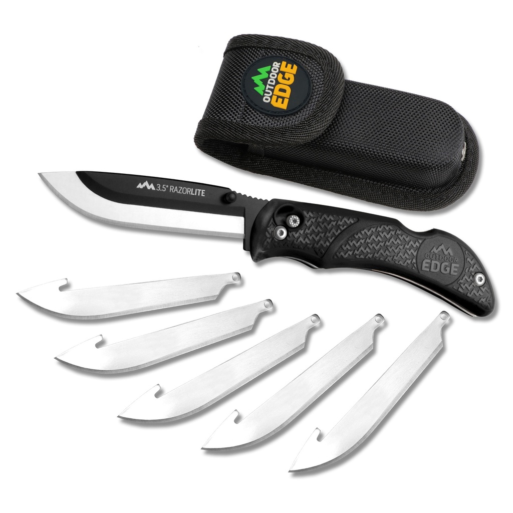 Outdoor Edge OD EDGE RAZOR LITE 3.5" 6 BLDS BLACK