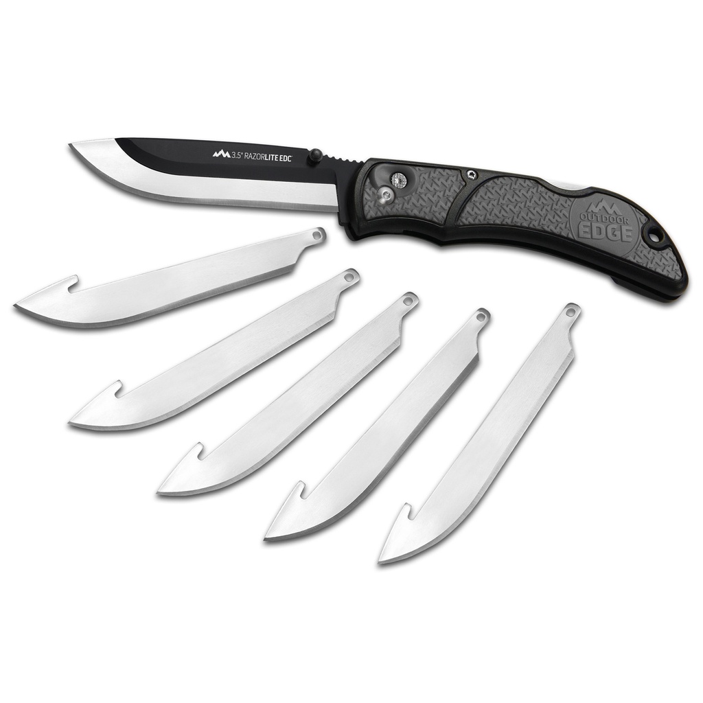 Outdoor Edge OD EDGE RAZOR-EDC LT 3.5" 6 BLDS GRAY