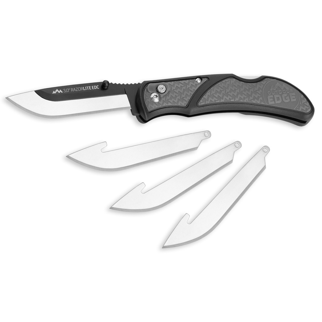 Outdoor Edge OD EDGE RAZOR-EDC LT 3.0" 4 BLDS GRAY