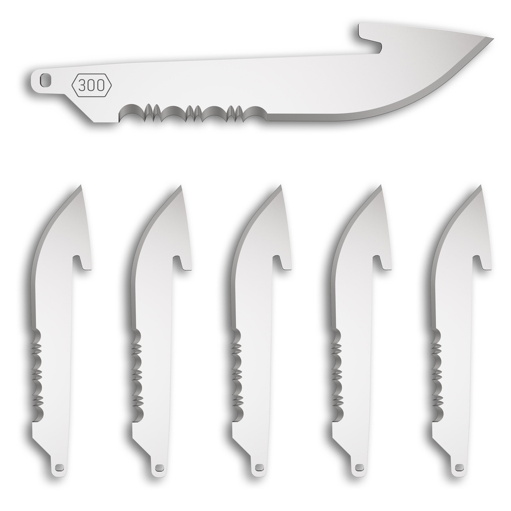 Outdoor Edge OD EDGE DROP-PT 3.0" SRTD BLADE 6PK