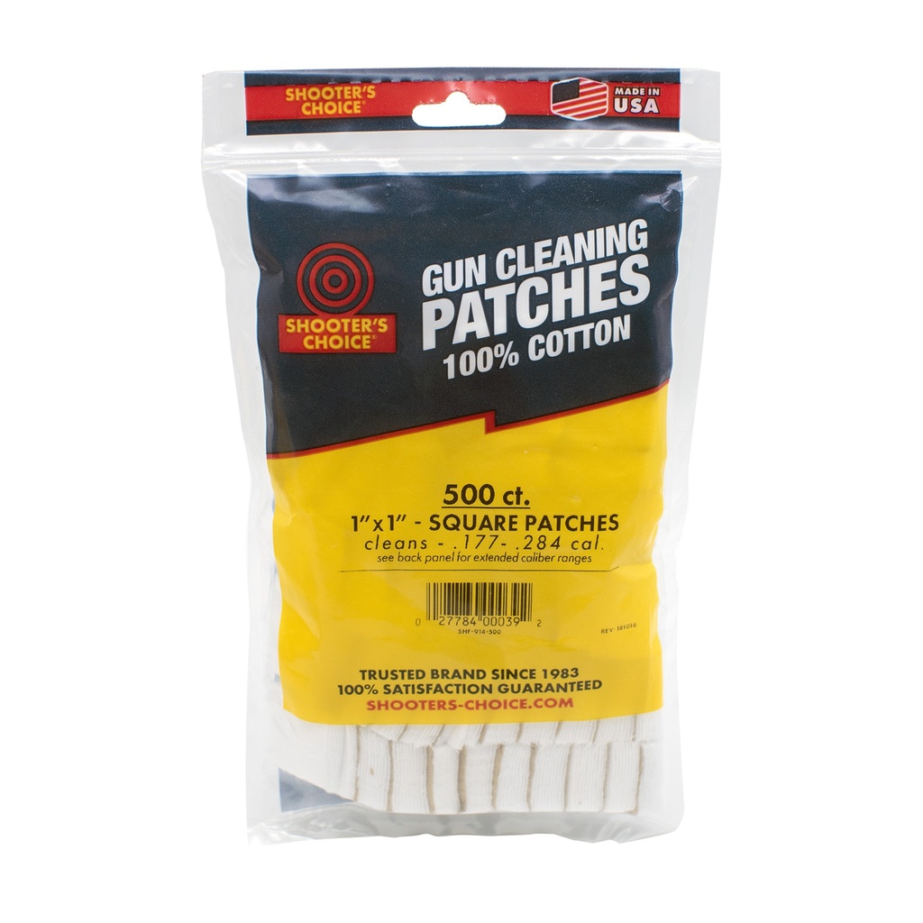 OTIS 1" SQ CLEANING PATCHES 500CT