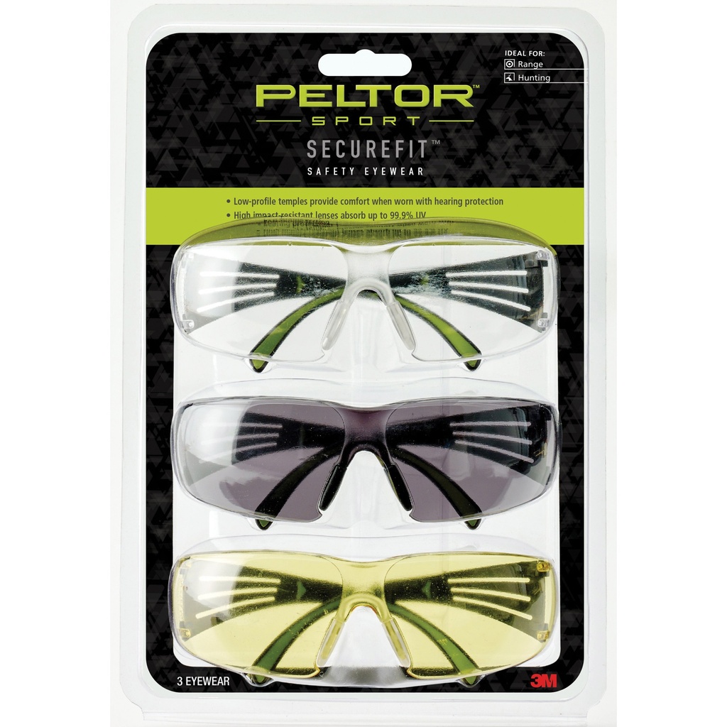 3M/Peltor PELTOR SECUREFIT 400 EYE PROT 3-PACK