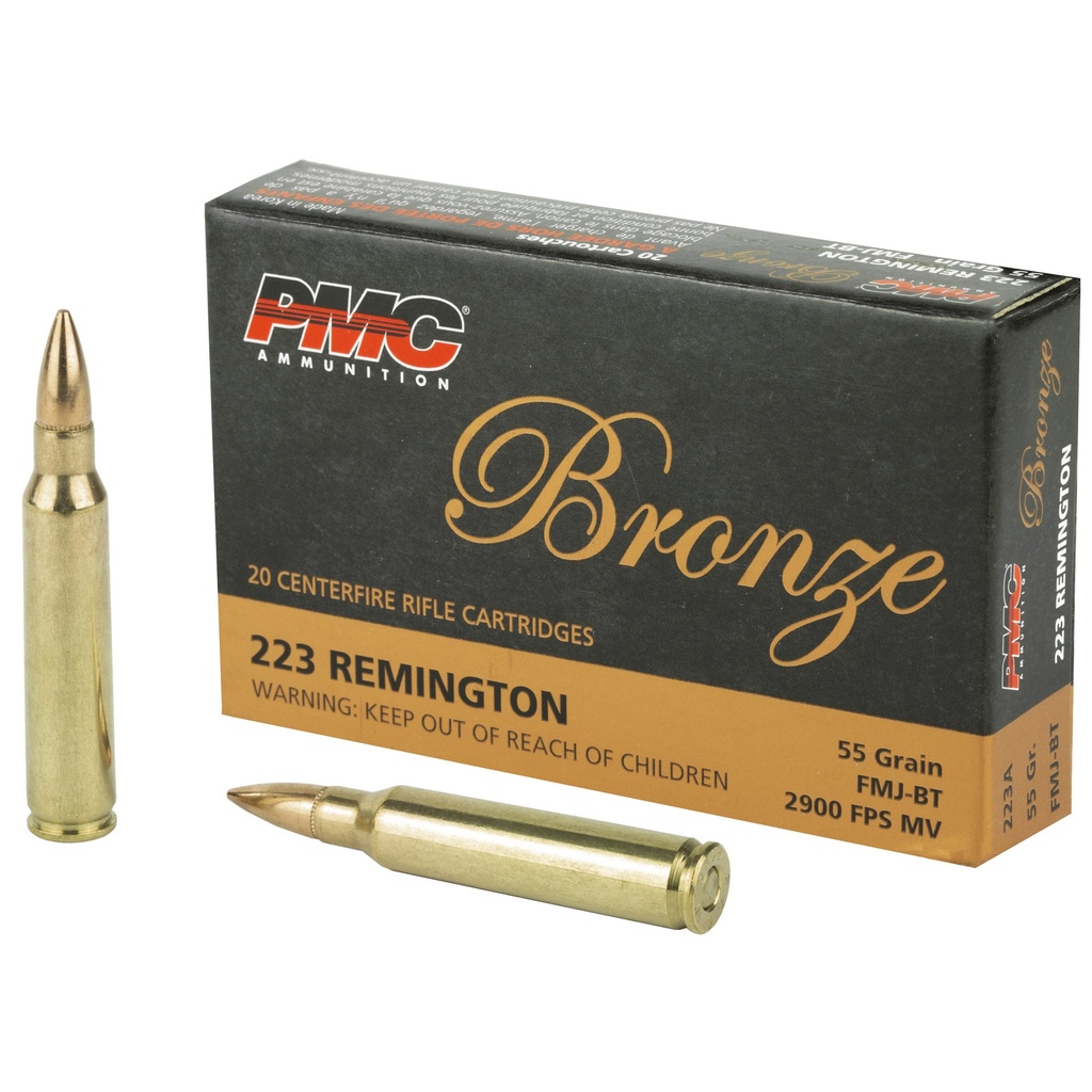 PMC BRONZE 223REM 55GR FMJ 20/1000