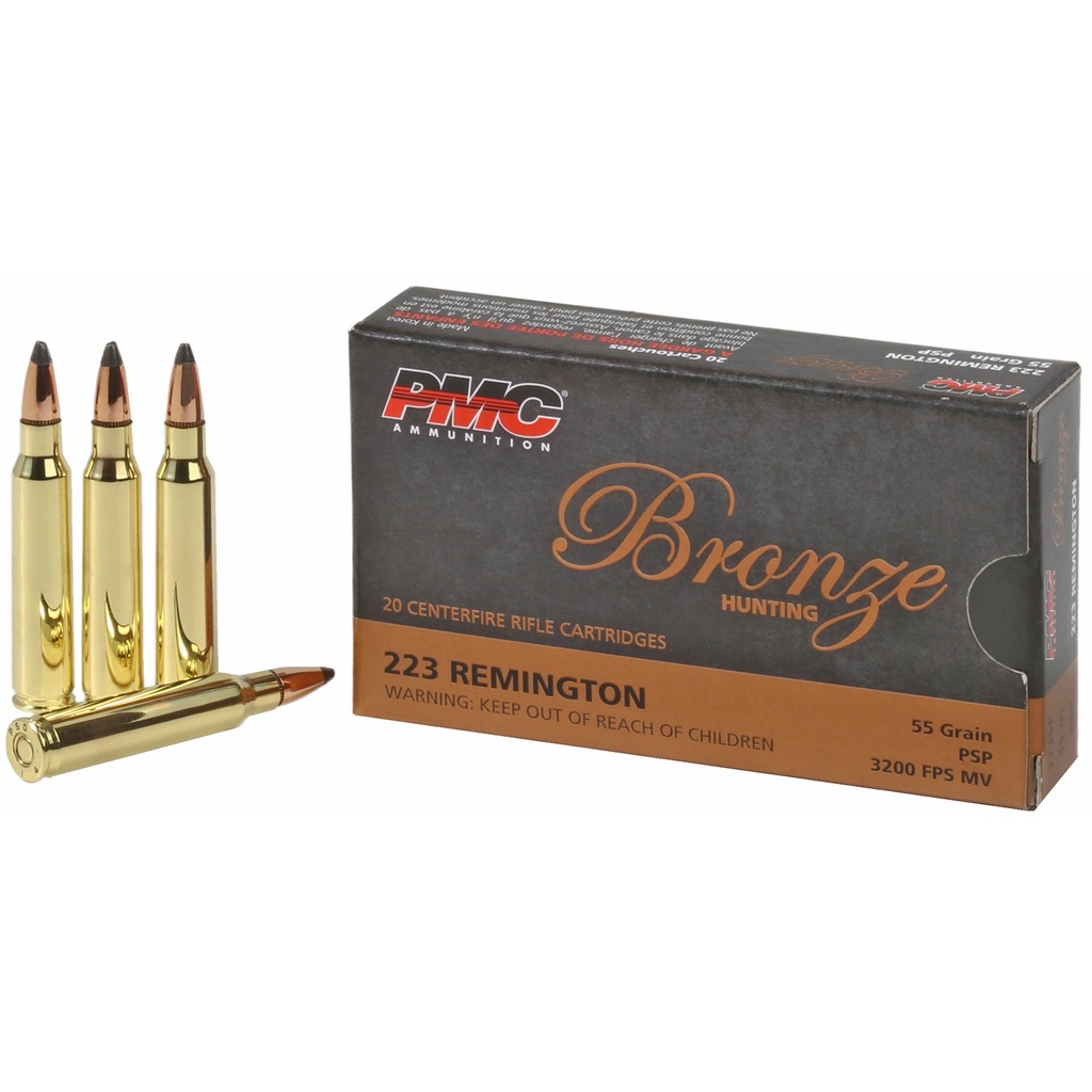 PMC BRONZE 223REM 55GR SP 20/800
