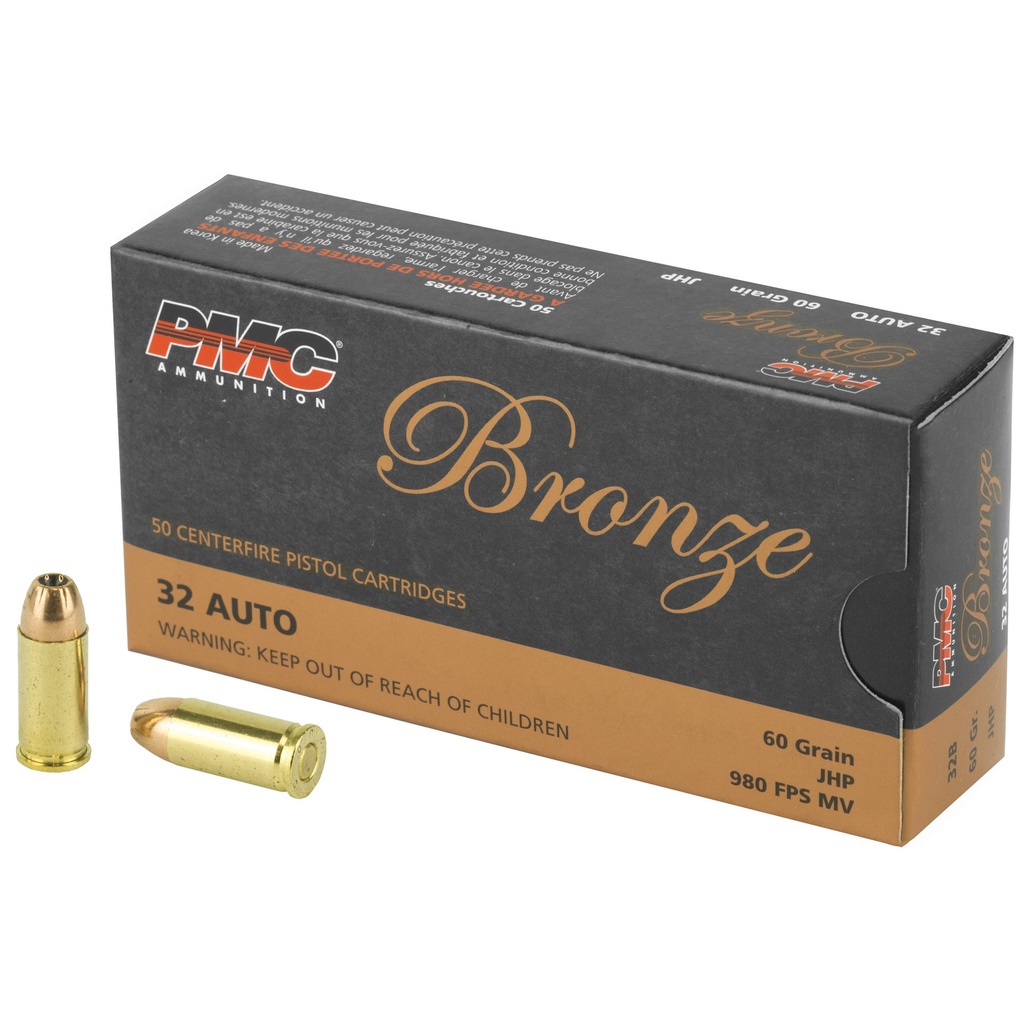 PMC BRONZE 32ACP 60GR JHP 50/1000