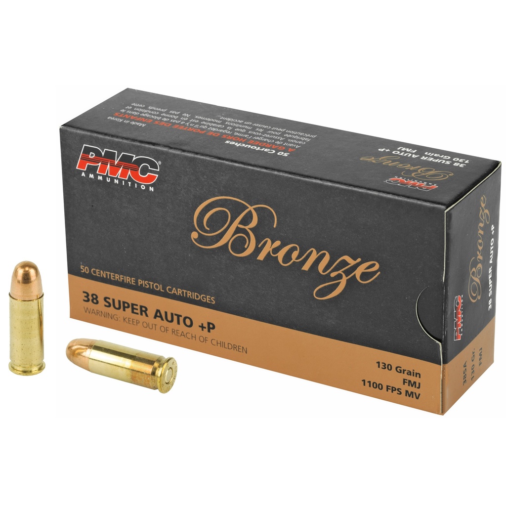 PMC BRONZE 38SUPER +P 130 FMJ 50/1000