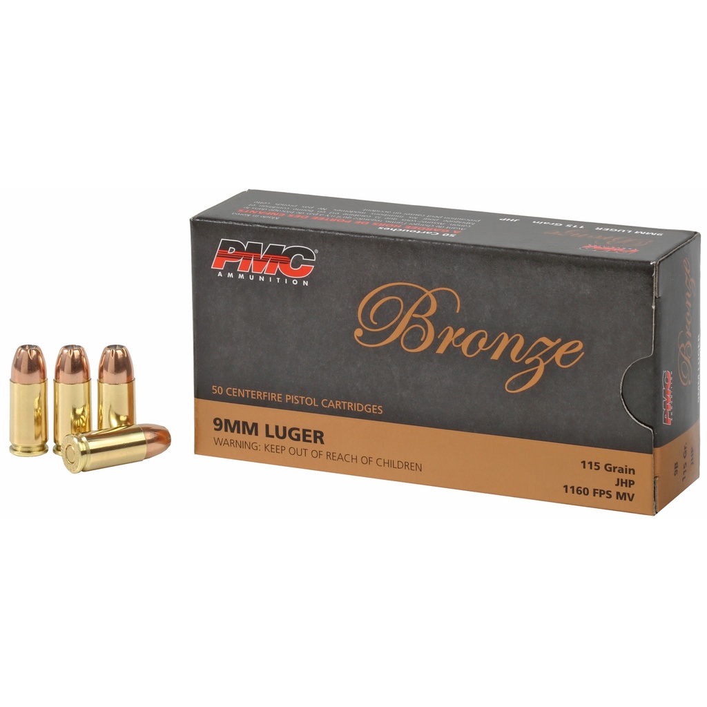 PMC BRONZE 9MM 115GR JHP 50/1000