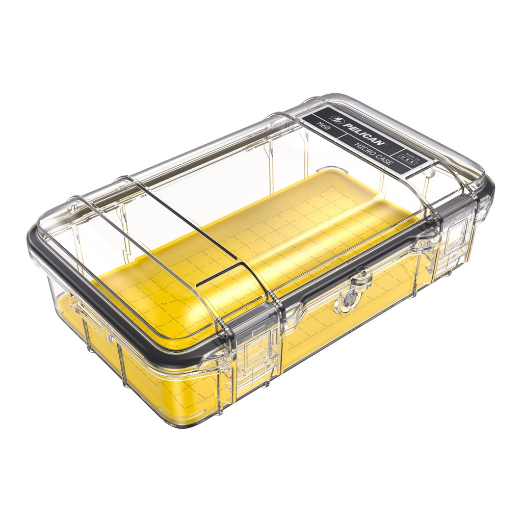 PELICAN M60 MICRO CASE YELLOW/CLEAR
